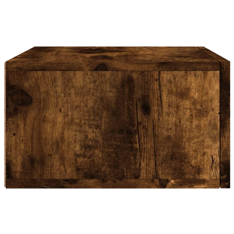 Noptieră de perete, stejar afumat, 35x35x20 cm