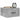Noptiere montate pe perete 2 buc. gri beton 35x35x20 cm