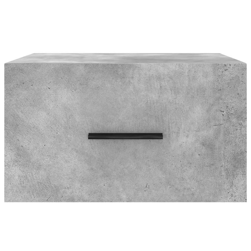 Noptiere montate pe perete 2 buc. gri beton 35x35x20 cm