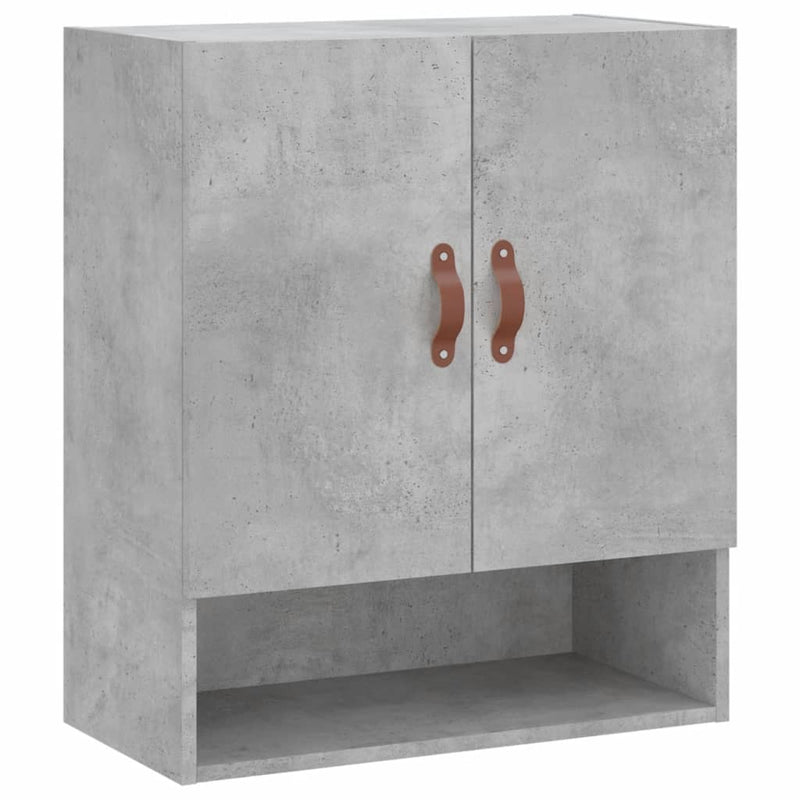Dulap de perete, gri beton, 60x31x70 cm, lemn compozit