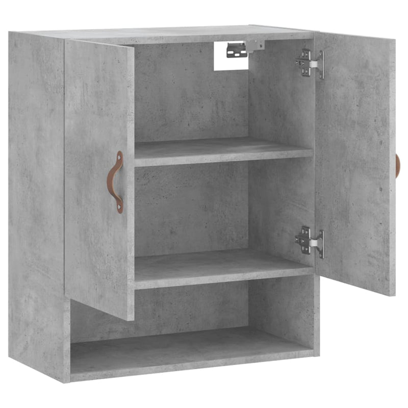 Dulap de perete, gri beton, 60x31x70 cm, lemn compozit