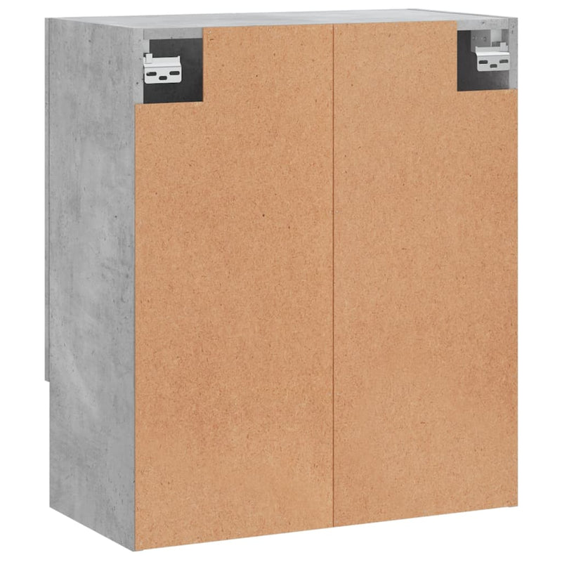Dulap de perete, gri beton, 60x31x70 cm, lemn compozit