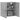 Dulap de perete, gri beton, 60x31x60 cm, lemn compozit