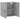 Dulap de perete, gri beton, 60x31x60 cm, lemn compozit
