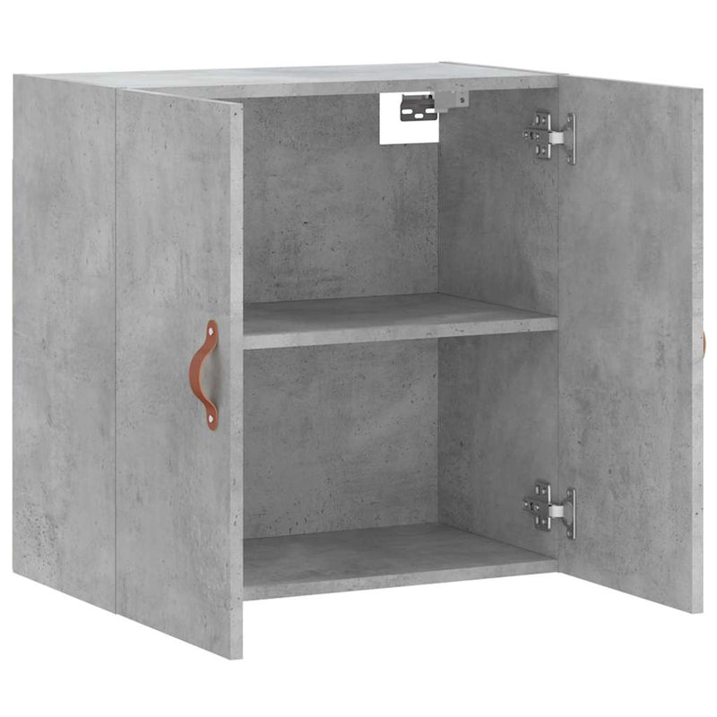 Dulap de perete, gri beton, 60x31x60 cm, lemn compozit