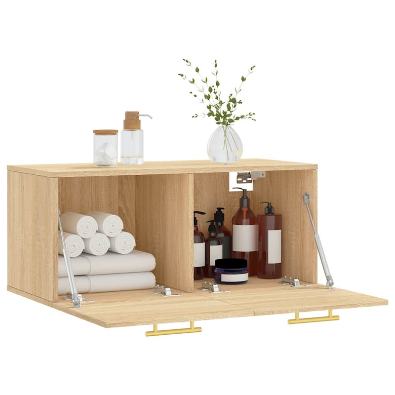 Dulap de perete, stejar sonoma, 80x36,5x35 cm, lemn compozit