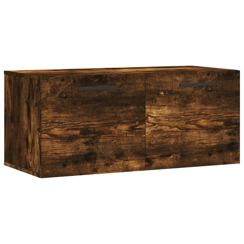 Dulap de perete, stejar fumuriu, 80x36,5x35 cm, lemn compozit