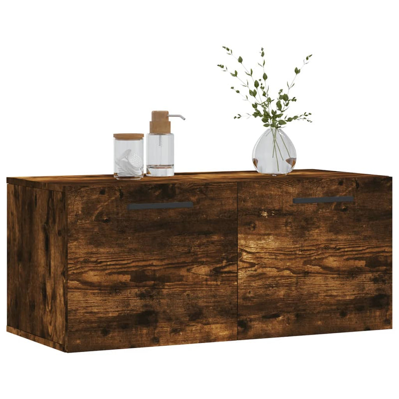 Dulap de perete, stejar fumuriu, 80x36,5x35 cm, lemn compozit