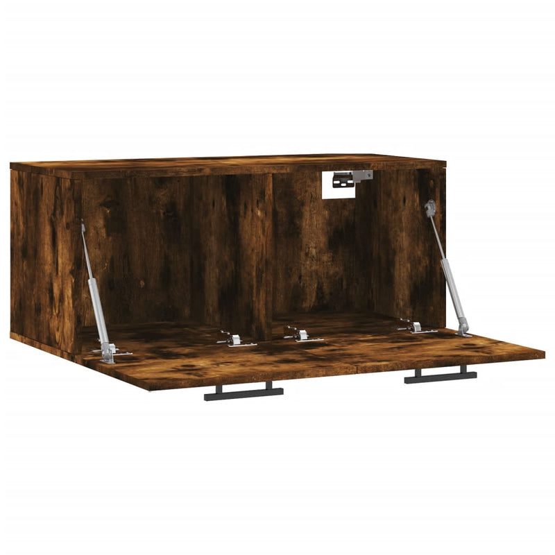 Dulap de perete, stejar fumuriu, 80x36,5x35 cm, lemn compozit