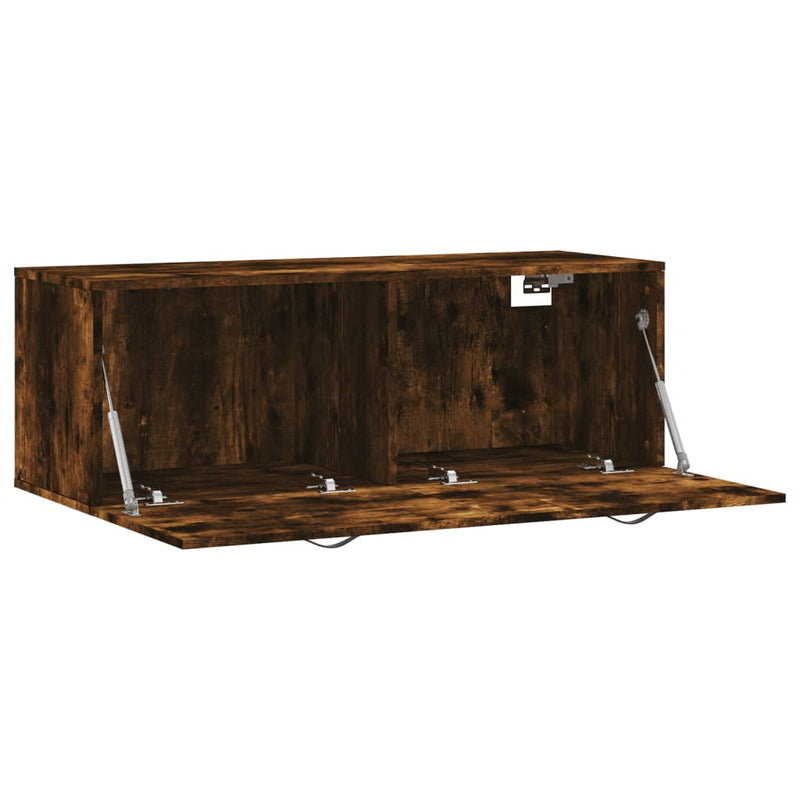 Dulap de perete, stejar fumuriu, 100x36,5x35 cm, lemn prelucrat