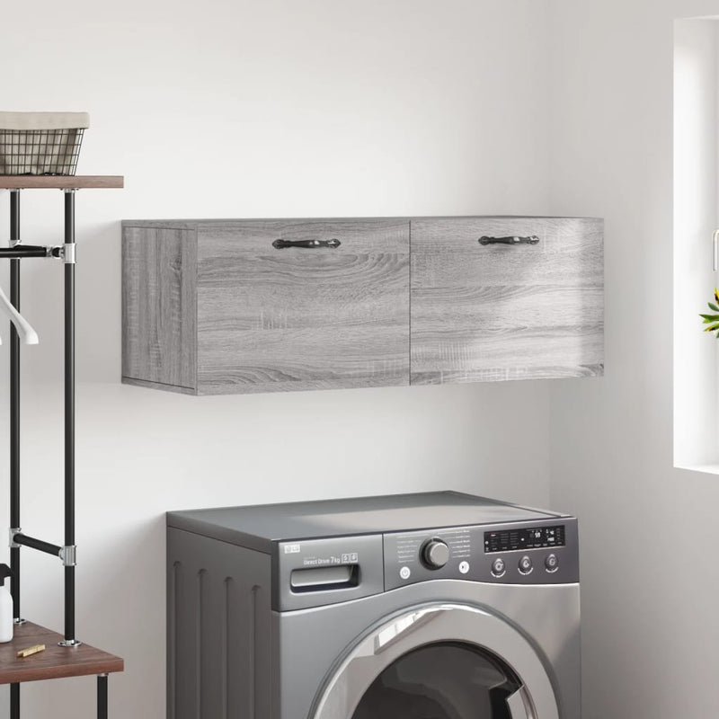 Dulap de perete, gri sonoma, 100x36,5x35 cm, lemn prelucrat