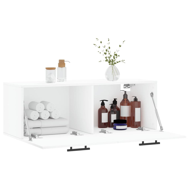 Dulap de perete, alb, 100x36,5x35 cm, lemn compozit