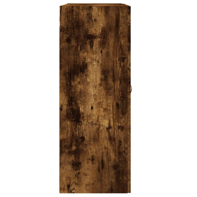 Dulap pe perete, stejar afumat, 69,5x34x90 cm, lemn prelucrat