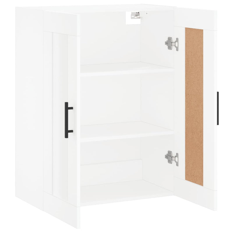 Dulap montat pe perete, alb, 69,5x34x90 cm, lemn prelucrat