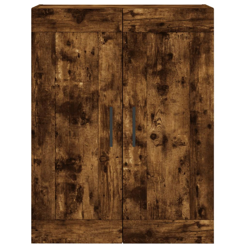 Dulap pe perete, stejar afumat, 69,5x34x90 cm, lemn prelucrat