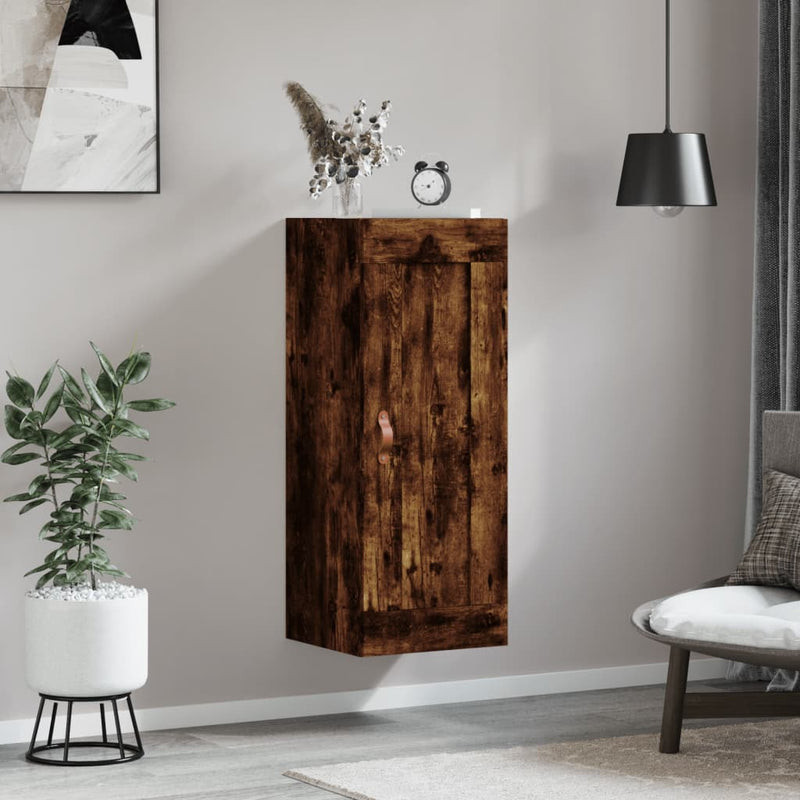Dulap de perete, stejar fumuriu, 34,5x34x90 cm, lemn prelucrat