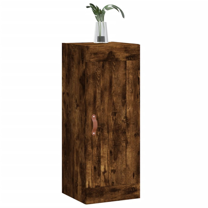 Dulap de perete, stejar fumuriu, 34,5x34x90 cm, lemn prelucrat