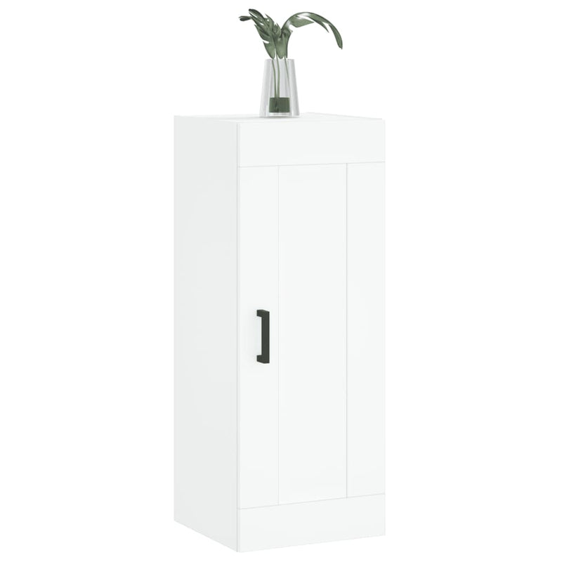 Dulap de perete, alb, 34,5x34x90 cm, lemn prelucrat