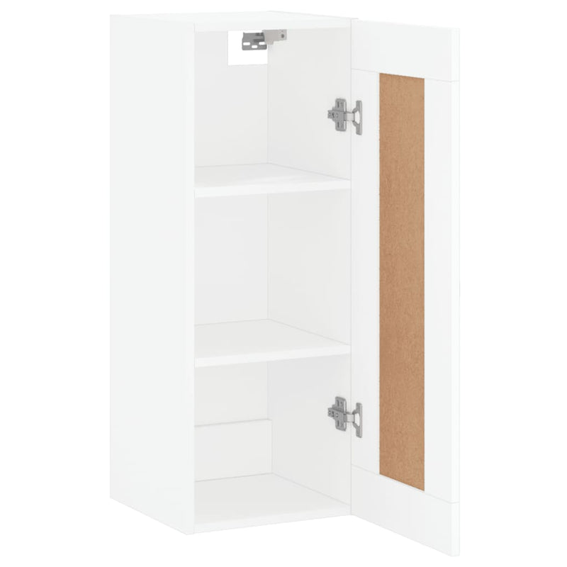 Dulap de perete, alb, 34,5x34x90 cm, lemn prelucrat