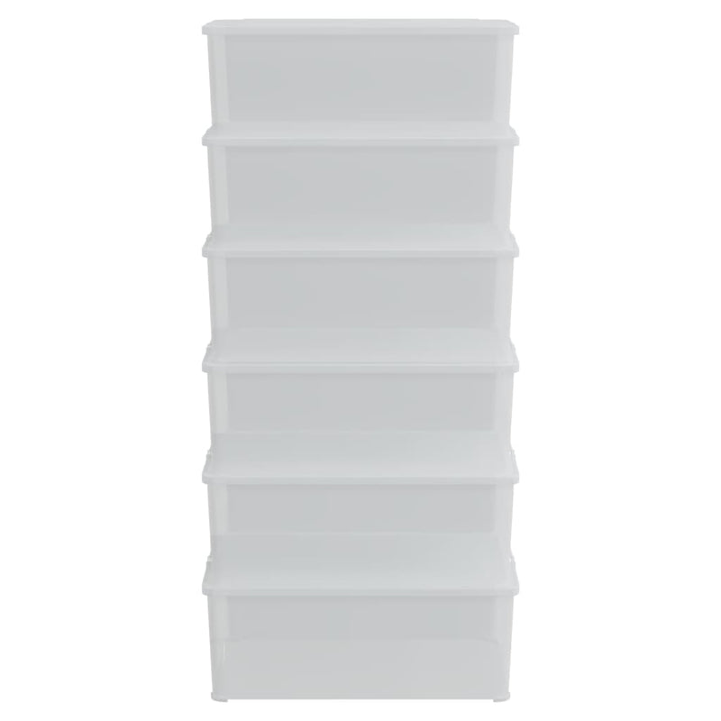Cutii de depozitare din plastic, 6 buc., 10 L, stivuibile