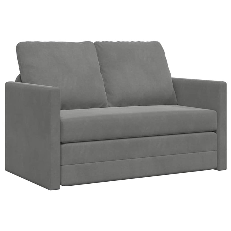 Canapea extensibilă de podea 2 în 1, gri închis, 122x204x55 cm