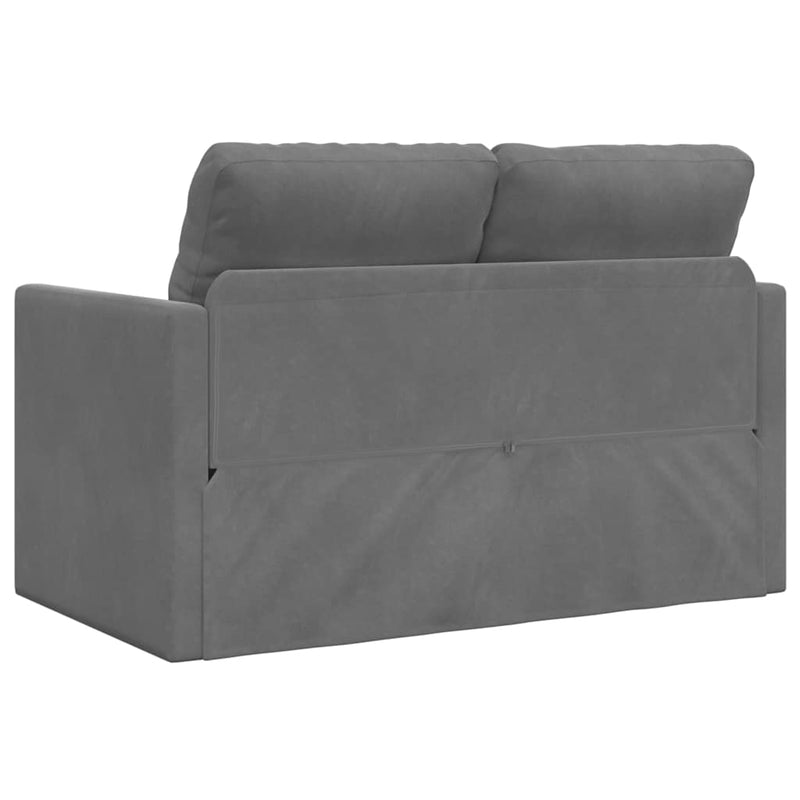 Canapea extensibilă de podea 2 în 1, gri închis, 122x204x55 cm