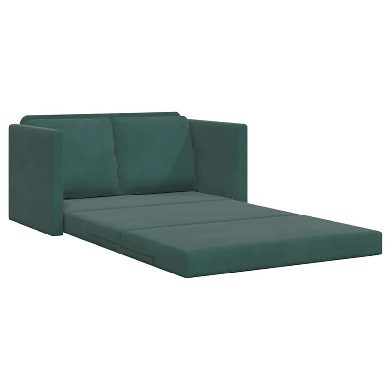 Canapea extensibilă de podea 2 în 1, verde închis, 122x204x55cm