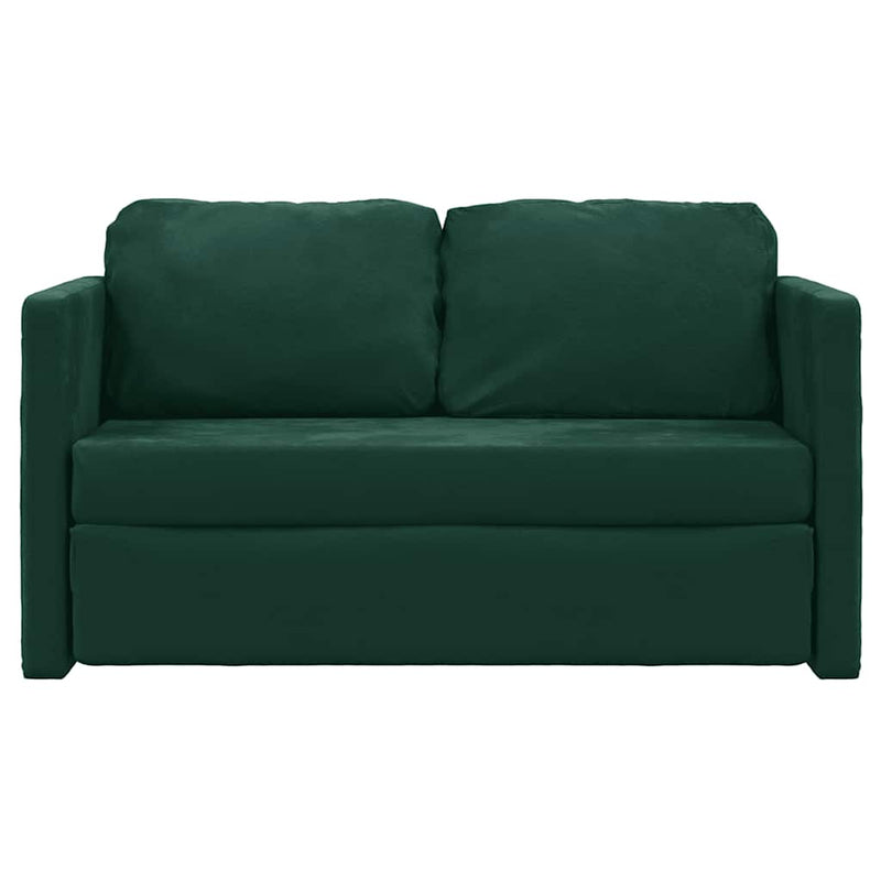 Canapea extensibilă de podea 2 în 1, verde închis, 122x204x55cm