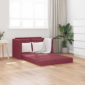 Canapea extensibilă 2 în 1, bordo, 112x174x55 cm, textil