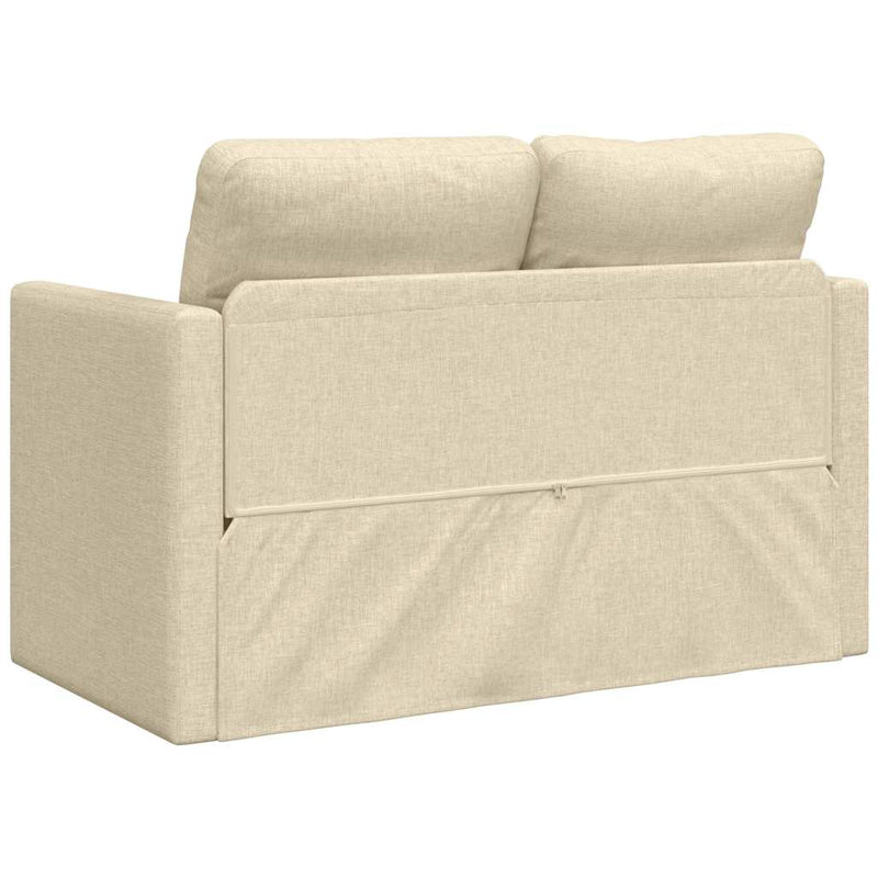 Canapea extensibilă 2 în 1, crem, 112x174x55 cm, textil