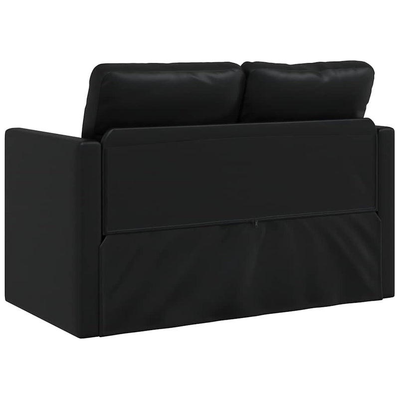 Canapea extensibilă 2 în 1, negru, 112x174x55cm piele ecologică