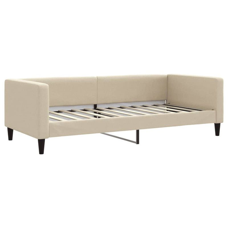 Pat de zi, crem, 90x200 cm, material textil