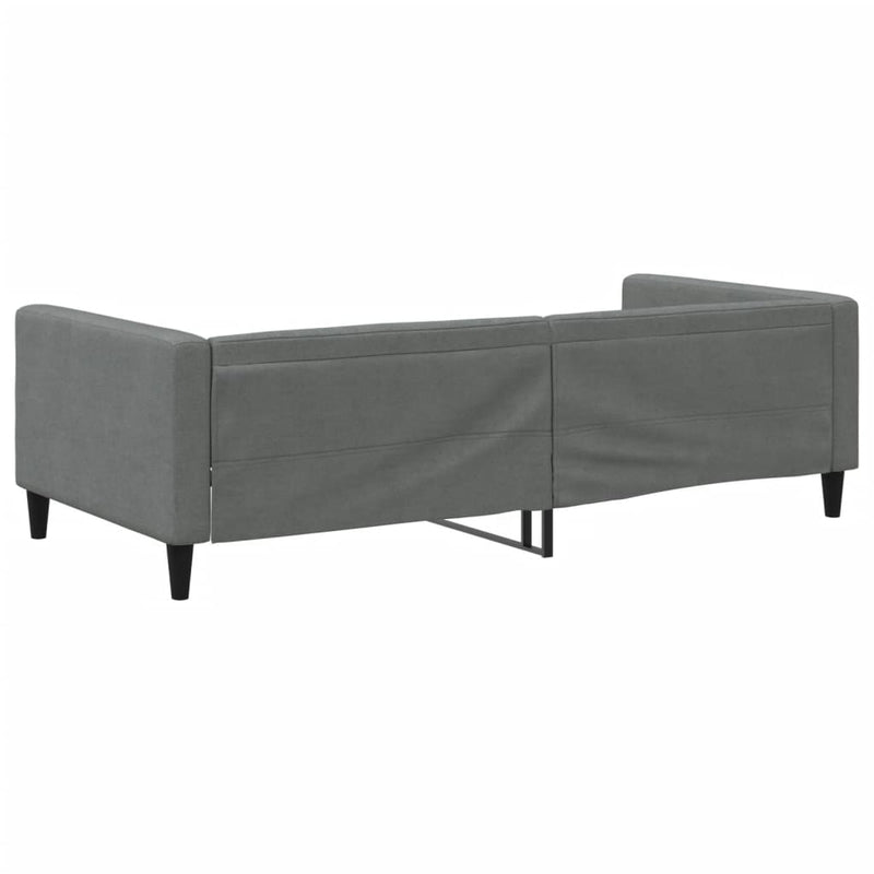 Cadru de pat, gri închis, 100 x 200 cm, material textil