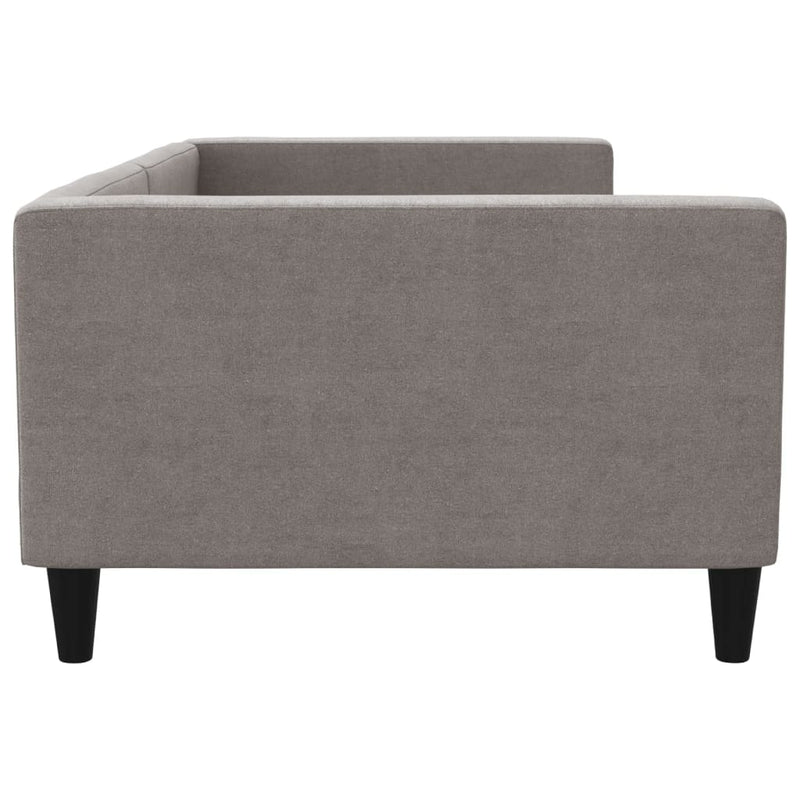 Cadru de pat, gri taupe, 100 x 200 cm, material textil