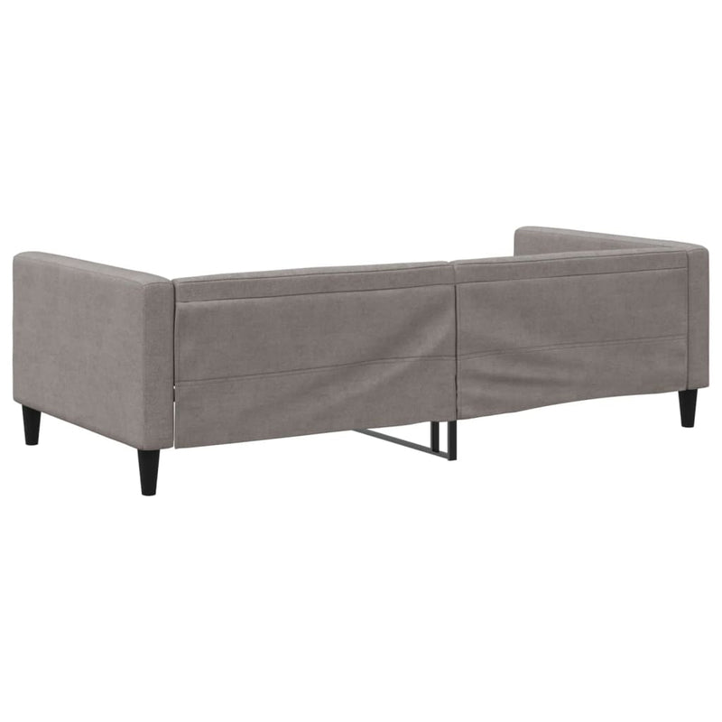 Cadru de pat, gri taupe, 100 x 200 cm, material textil