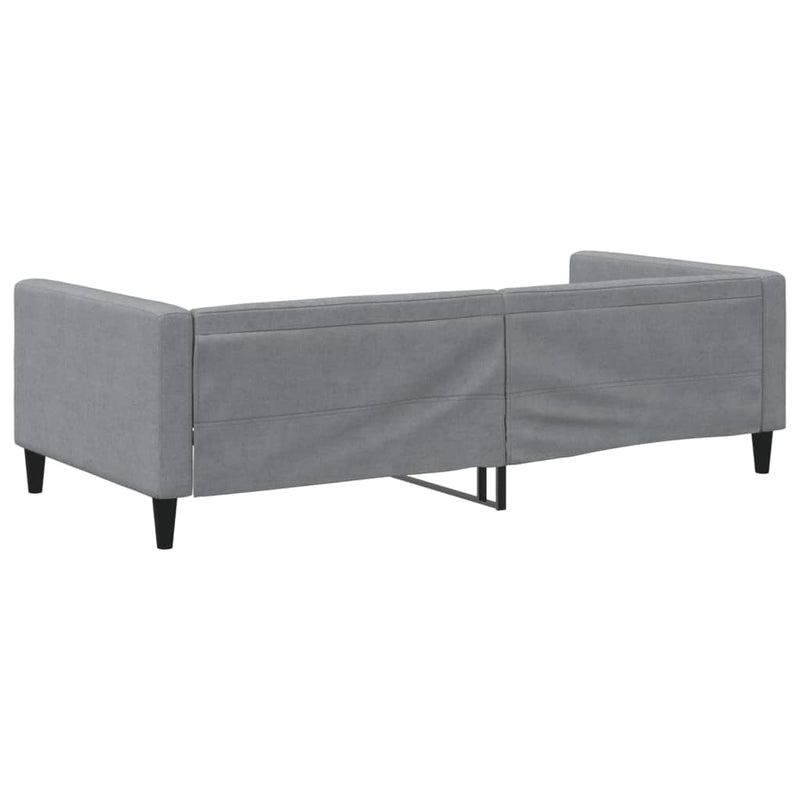Cadru de pat, gri deschis, 100x190 cm, material textil