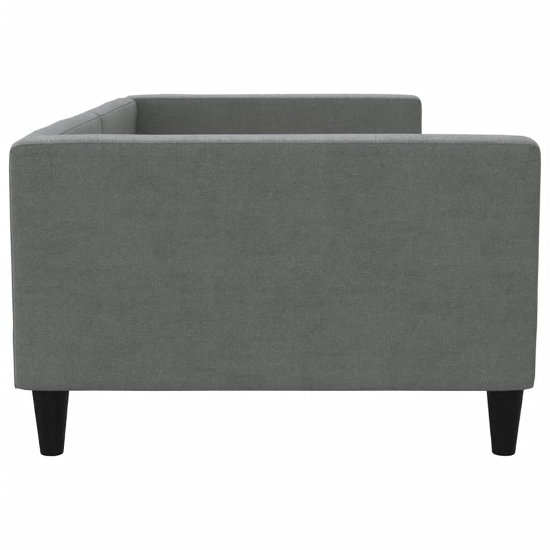 Cadru de pat, gri închis, 100x190 cm, material textil
