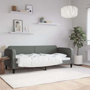Cadru de pat, gri închis, 80x200 cm, textil