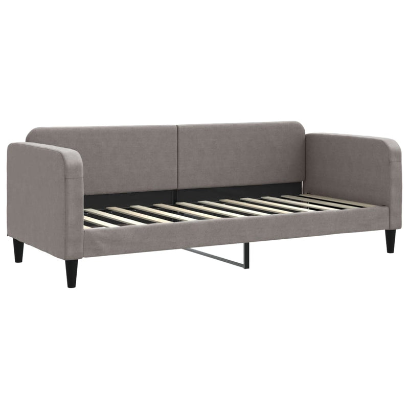 Pat de zi, gri taupe, 80x200 cm, material textil