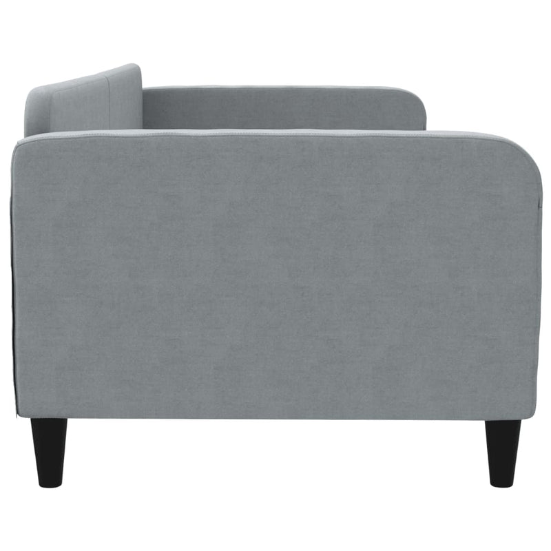 Pat de zi, gri deschis, 90x200 cm, material textil