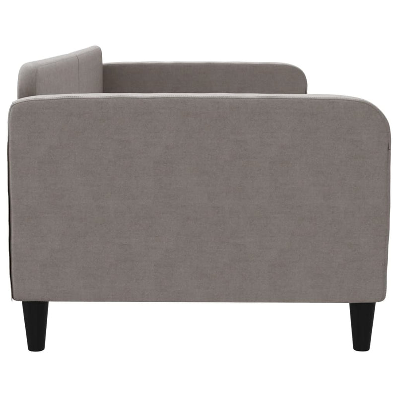 Pat de zi, gri taupe, 90x200 cm, material textil