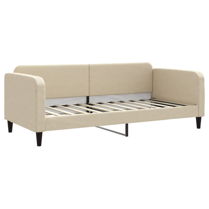 Pat de zi, crem, 90x200 cm, material textil