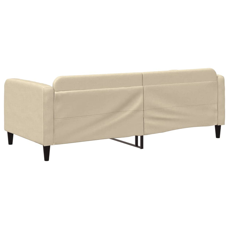Pat de zi, crem, 90x200 cm, material textil