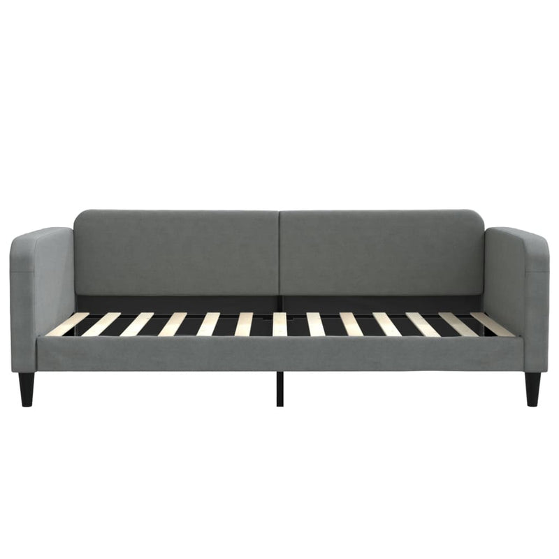 Cadru de pat, gri închis, 100 x 200 cm, material textil