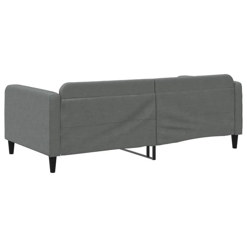 Cadru de pat, gri închis, 100 x 200 cm, material textil