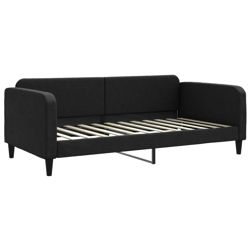Cadru de pat, negru, 100 x 200 cm, material textil