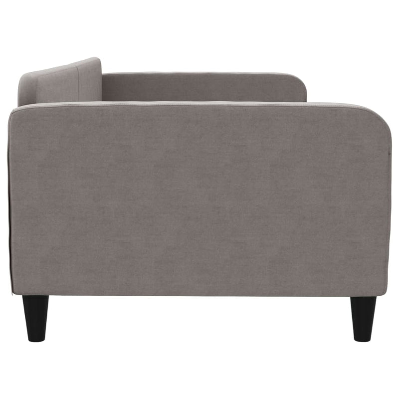 Cadru de pat, gri taupe, 100 x 200 cm, material textil