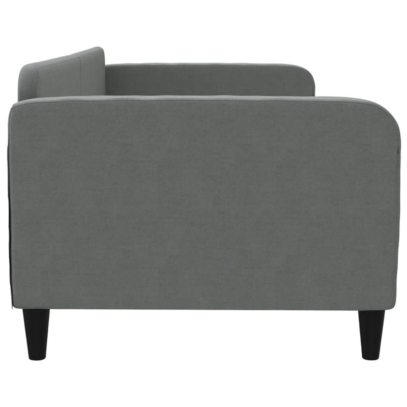 Cadru de pat, gri închis, 90x190 cm, material textil