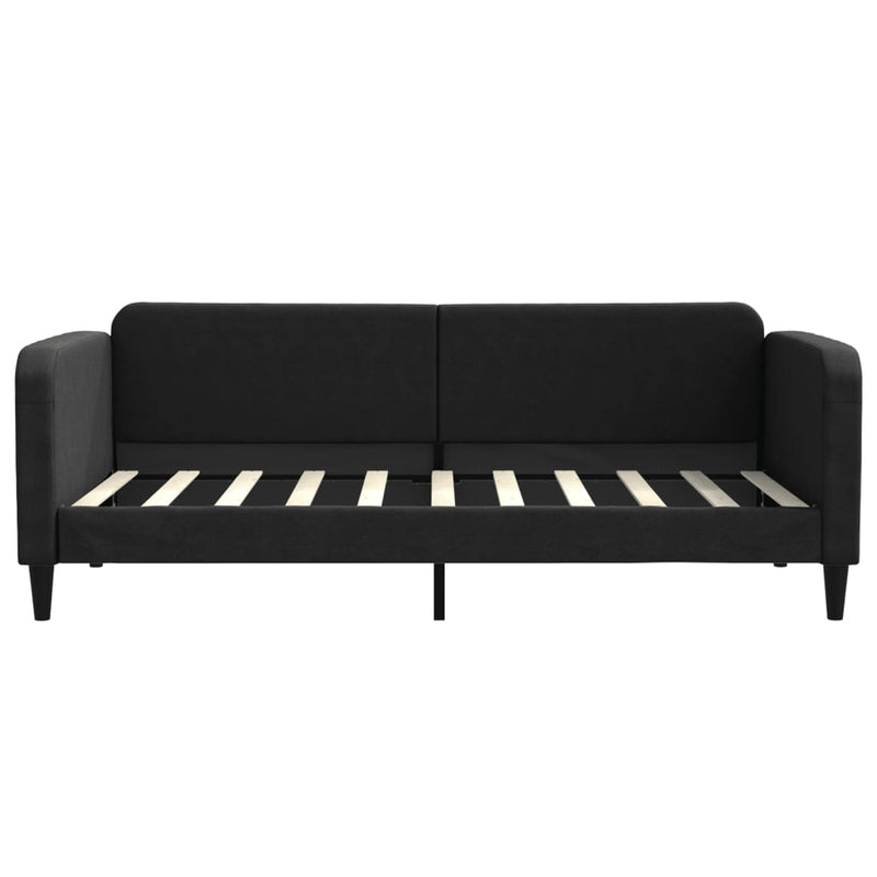 Cadru de pat, negru, 90x190 cm, material textil
