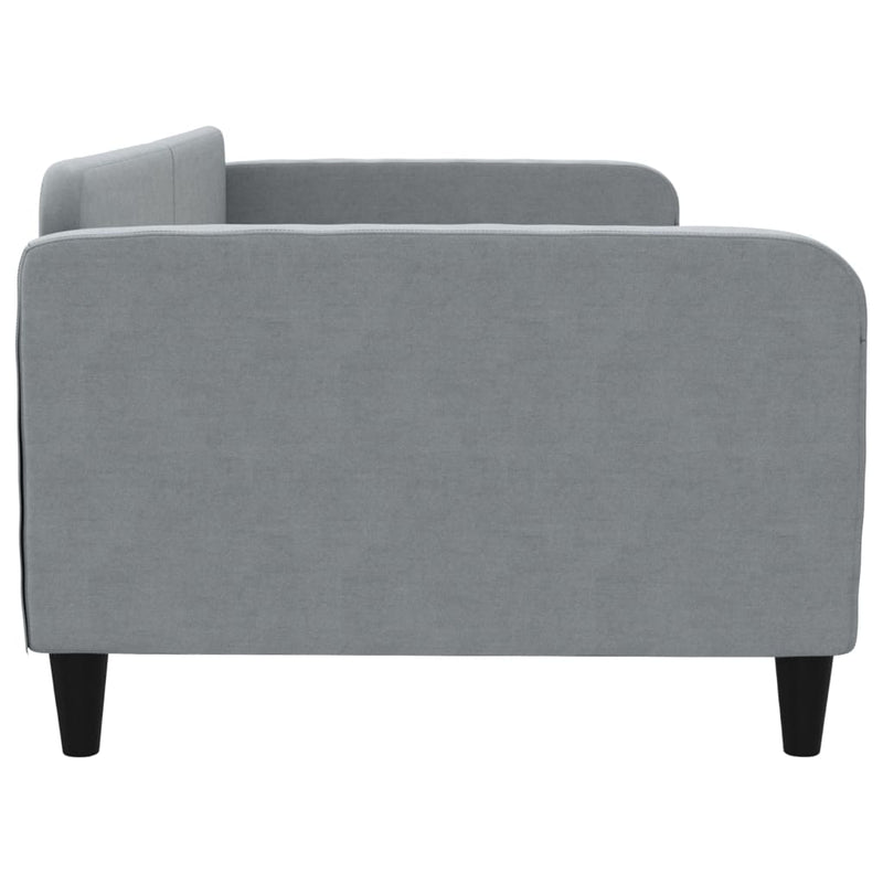 Cadru de pat, gri deschis, 100x190 cm, material textil